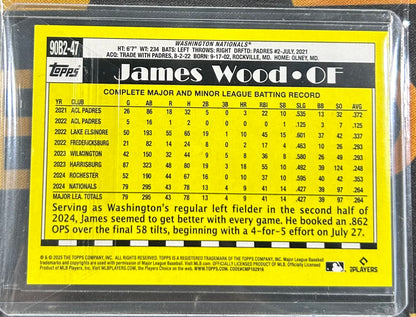 James Wood RC 2025 Topps Series 2 1990 Topps Crackle /10 Washington Nationals