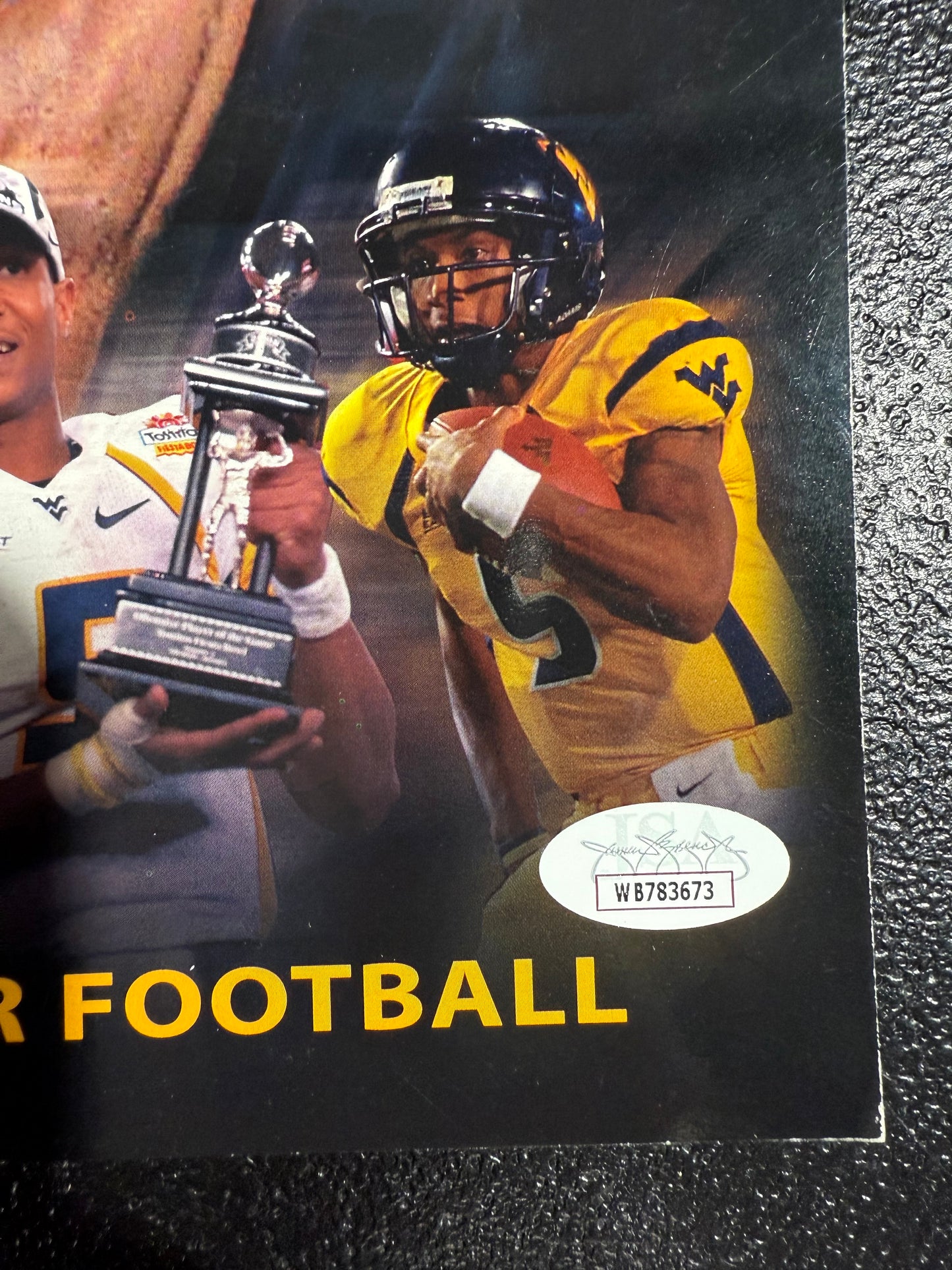 West Virginia Mountaineer Football 2008 Team Magazine Pat White Signed JSA