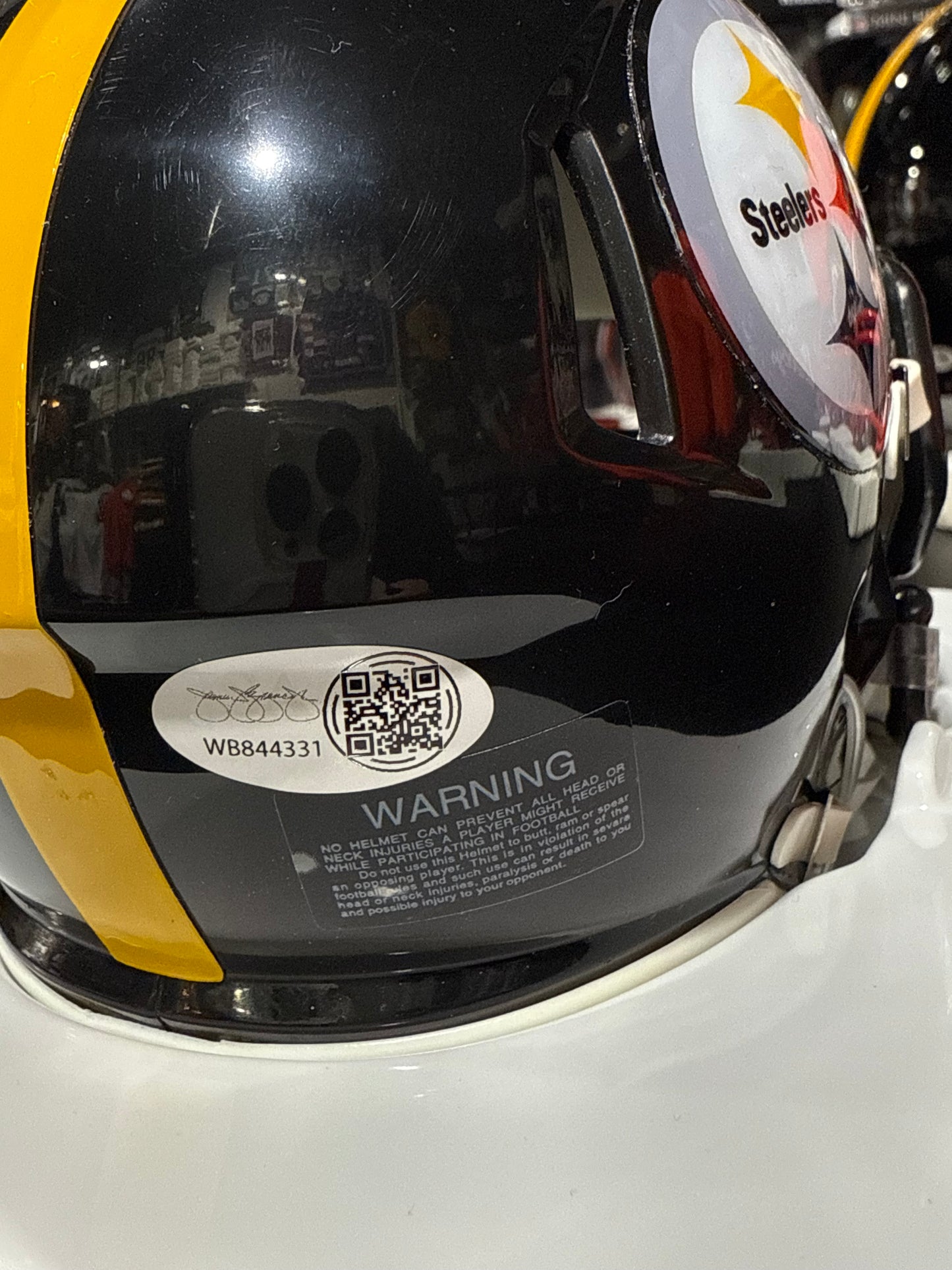 Mason Rudolph Pittsburgh Steelers JSA COA Autographed Mini Helmet Black
