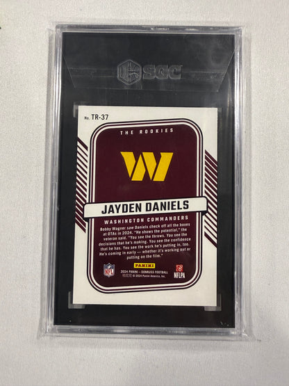 JAYDEN DANIELS 2024 Panini Donruss - The Rookies #TR-37 SGC GEM MINT 10 RC