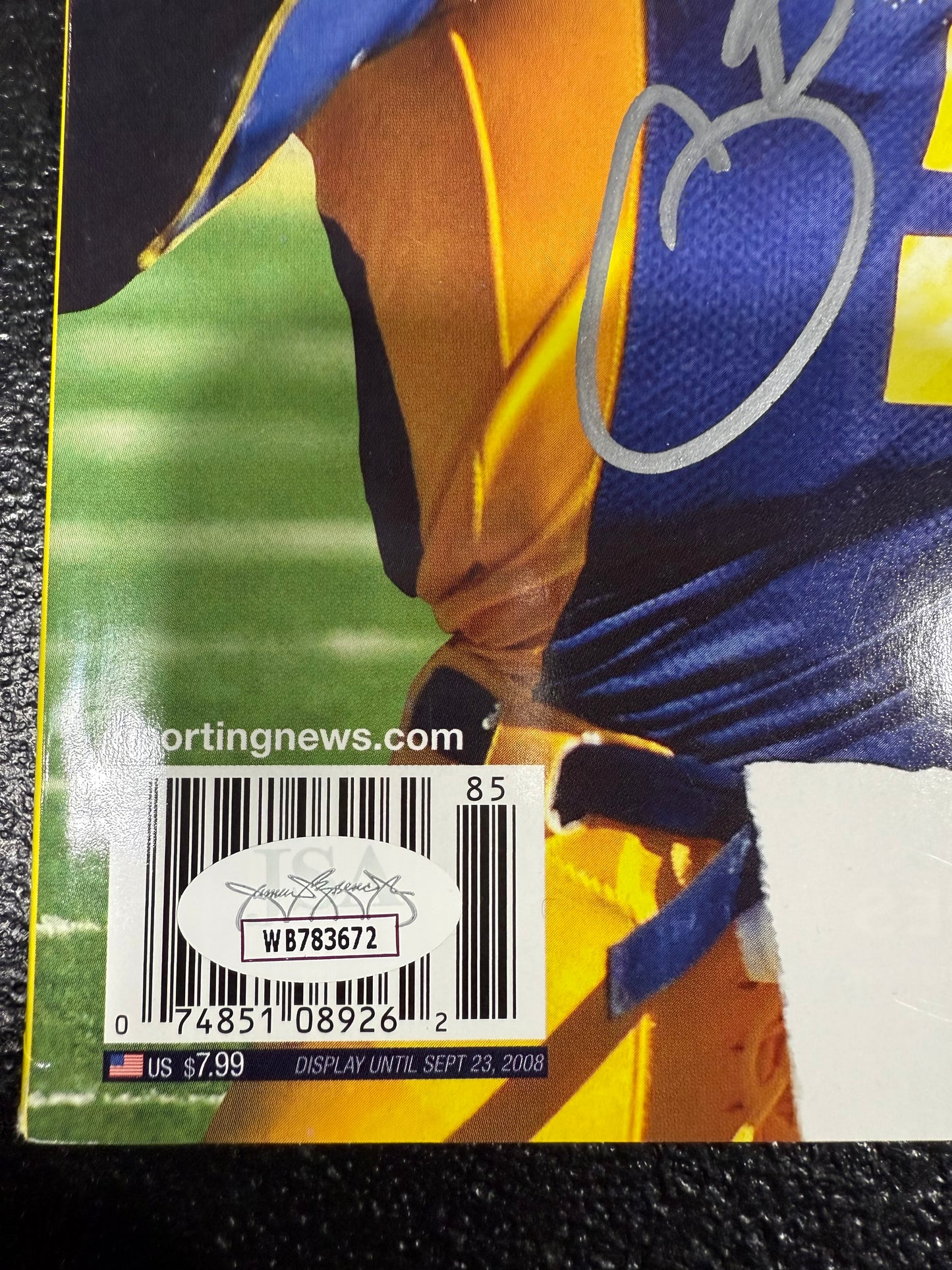Sporting News College WVU Pat White 2008 Football West Virginia Signed JSA