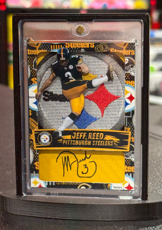 Jeff Reed Signed Custom Card With Stand Pittsburgh Steelers Clubhouse Cards COA