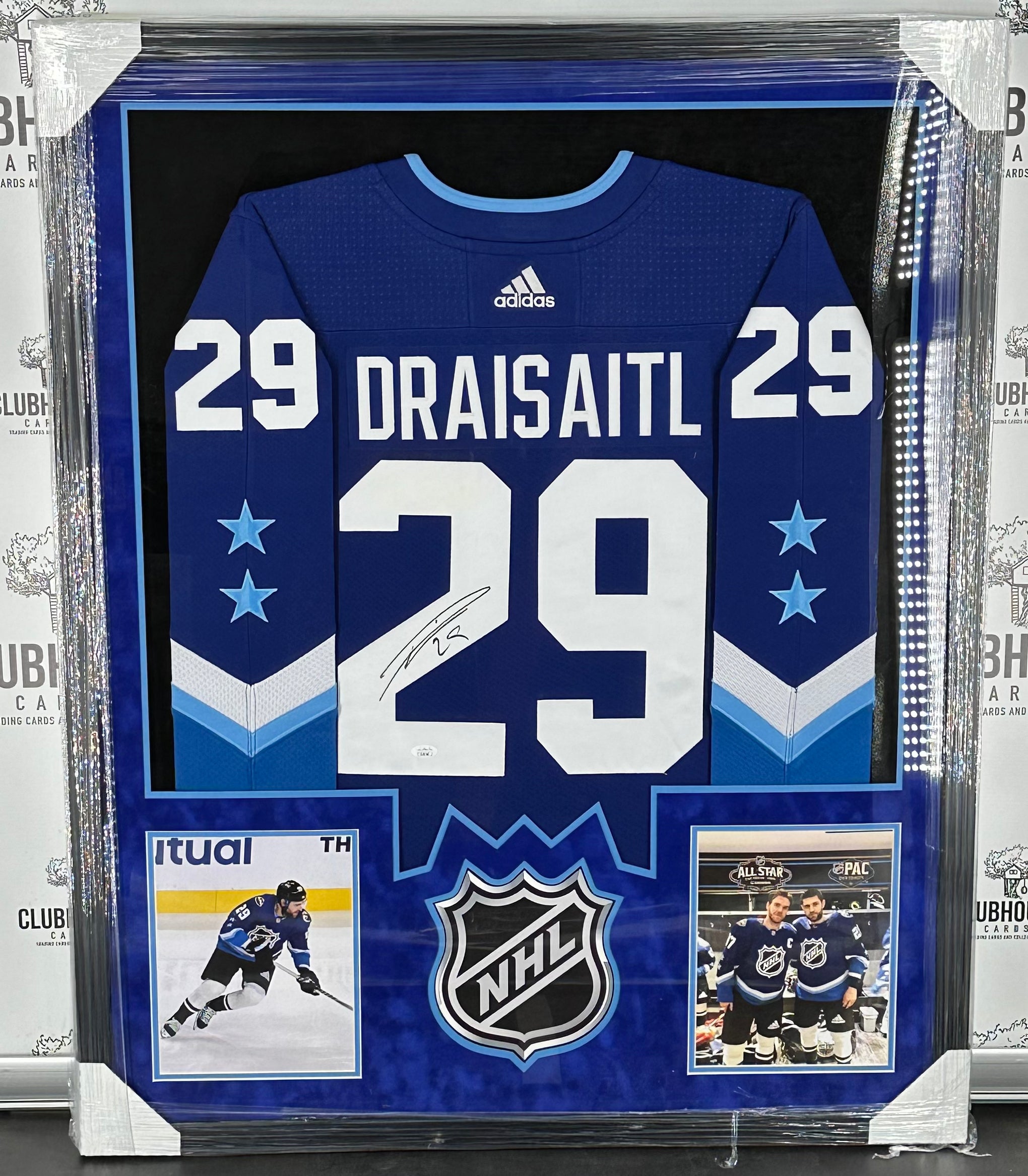 Leon Draisaitl Edmonton Oilers Signed Framed Adidas Authentic Jersey JSA