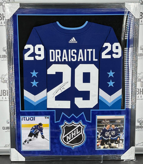 Leon Draisaitl Edmonton Oilers Signed Framed Adidas Authentic Jersey JSA
