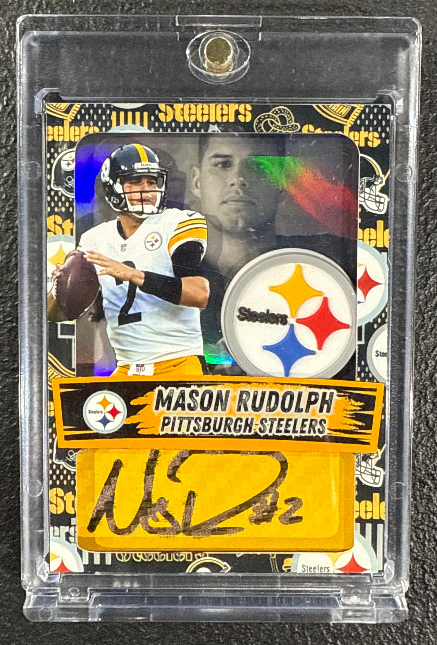 Mason Rudolph Signed 3D Custom Card Pittsburgh Steelers Ferg2