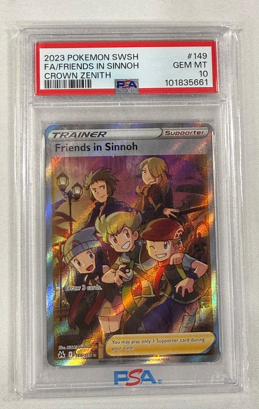 Pokemon Sword Shield Crown Zenith Full Art Friends in Sinnoh Trainer #149 PSA 10
