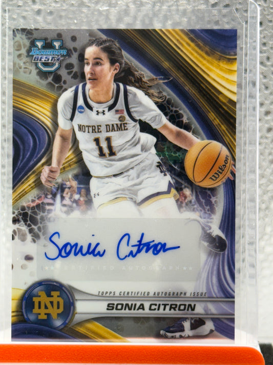 SONIA CITRON - 2024-25 Bowman Best University Best Of 2024 Auto NOTRE DAME