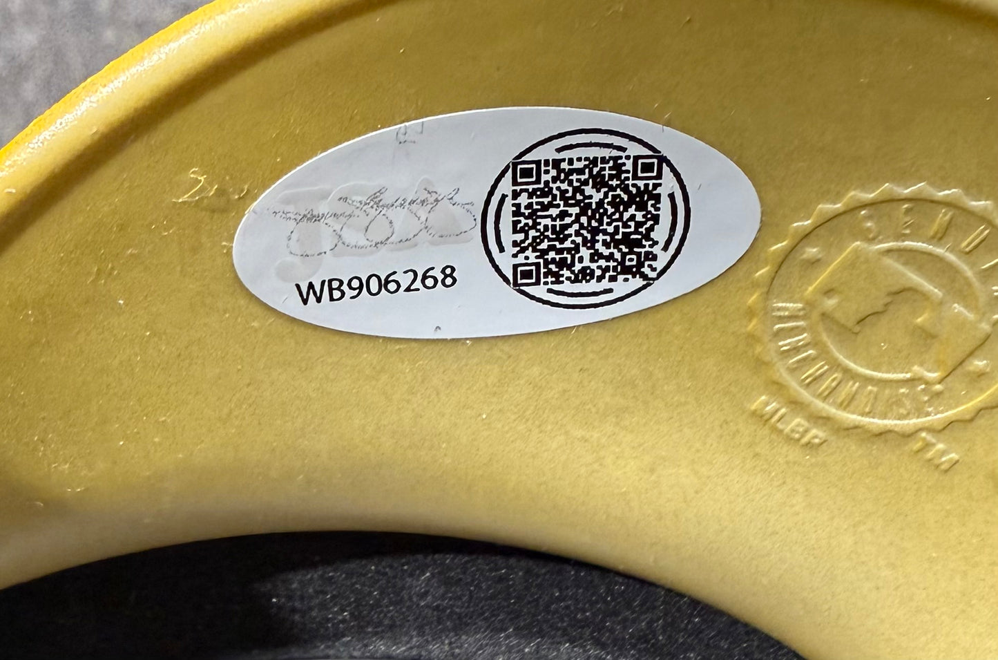 Andy Van Slyke Hand Signed Yellow Mini Helmet Pittsburgh Pirates JSA