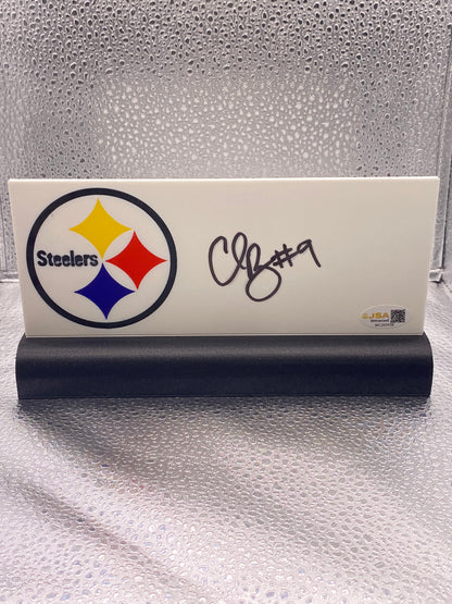 Chris Boswell signed 3D Printed Plaque JSA