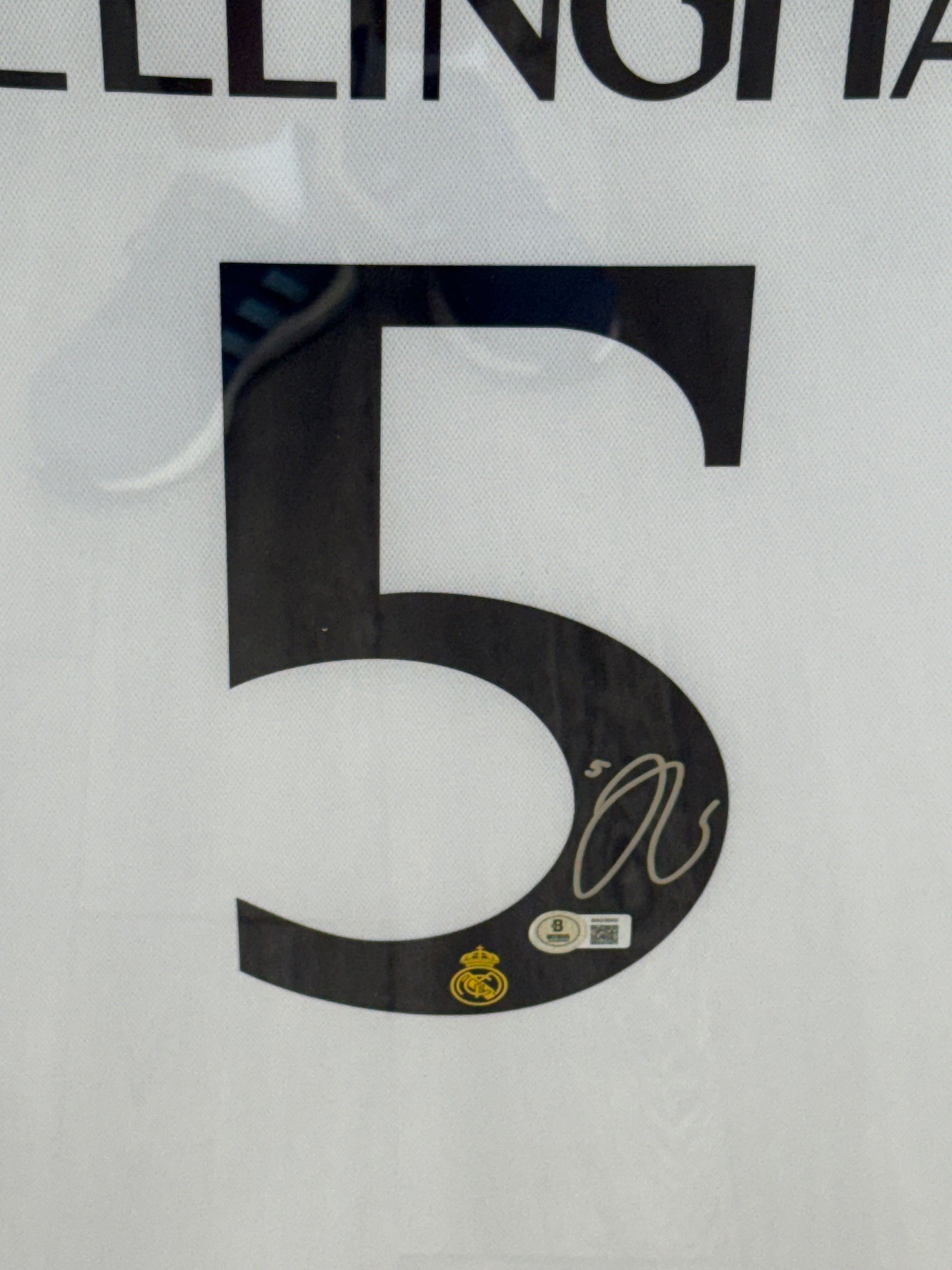 JUDE BELLINGHAM Signed Framed REAL MADRID Beckett