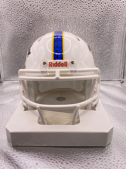 Mason Heintschel Full Name Signed Mini White Speed Pittsburgh Panthers Pitt Helmet JSA