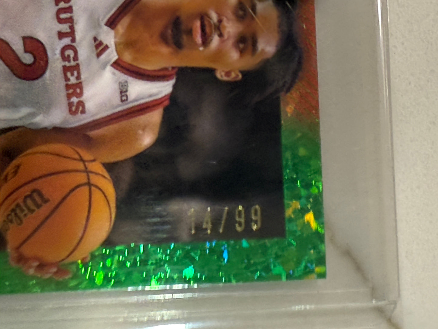 2024-25 Bowman Best U Dylan Harper Green Mini Diamond /99 Rutgers