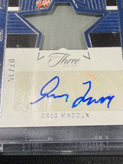 2023 Panini Three And Two Greg Maddux Lone Star Signatures Patch Auto /35 Atlanta Braves