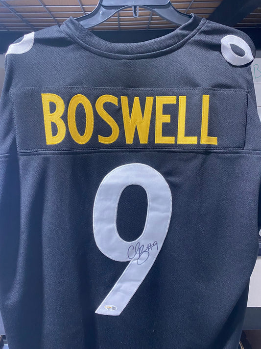 Chris Boswell signed Pittsburgh Steelers Custom Jersey Size Large JSA Authenticated Black
