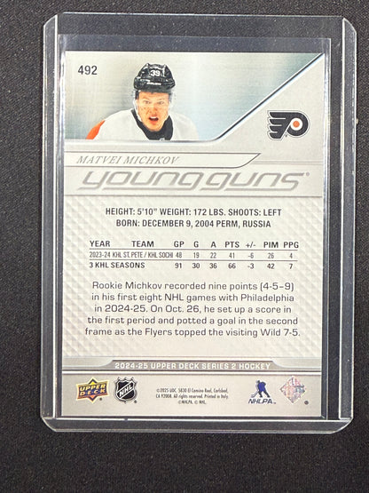 2024-25 Upper Deck Series 2 - Young Guns Matvei Michkov #492 (RC)