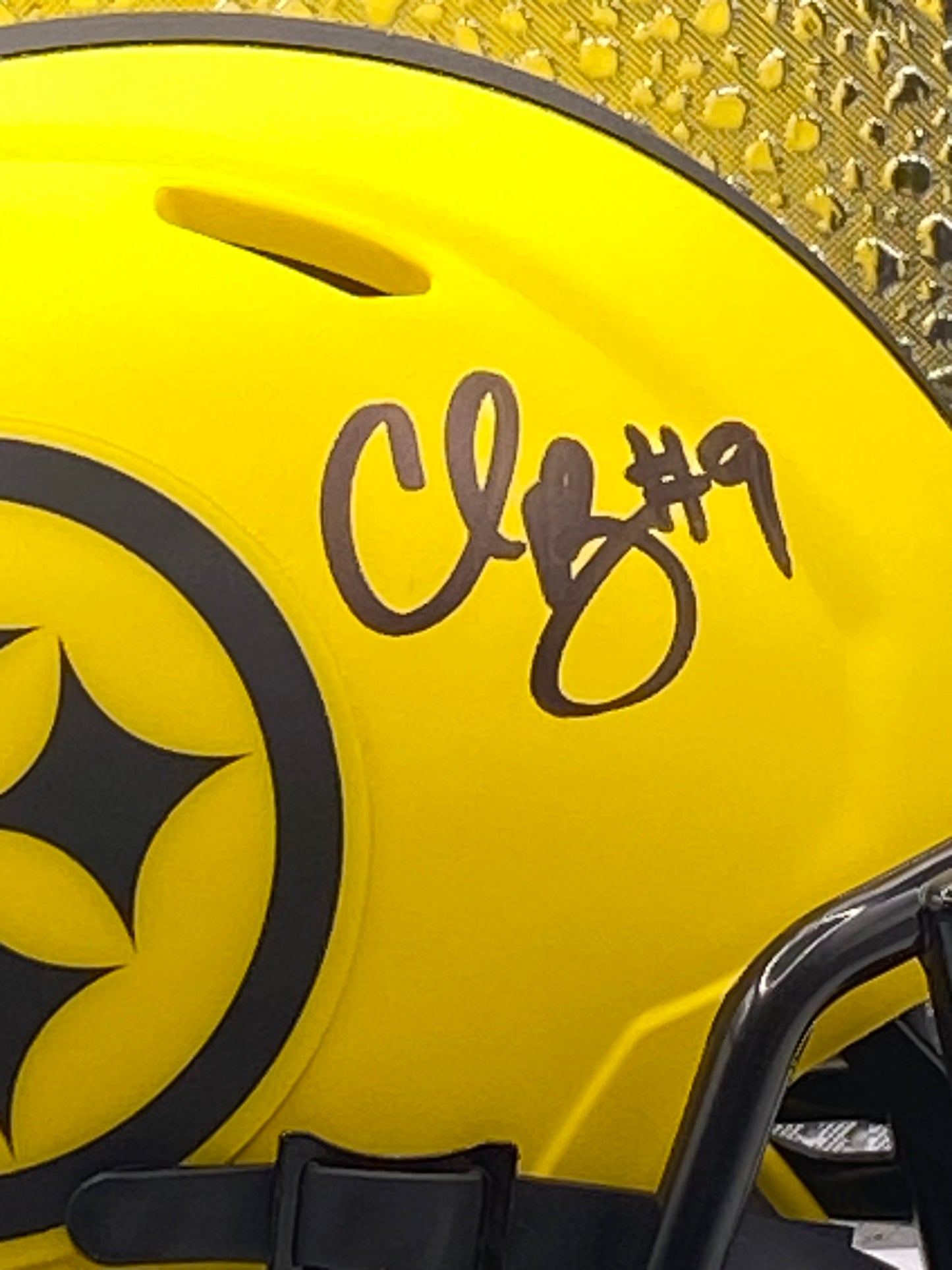 Chris Boswell signed Pittsburgh Steelers Rave Mini Helmet JSA