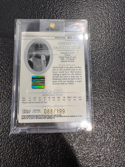 2005 Bowman Sterling Andrew McCutchen Refractor Jersey Auto RC /199 Pirates