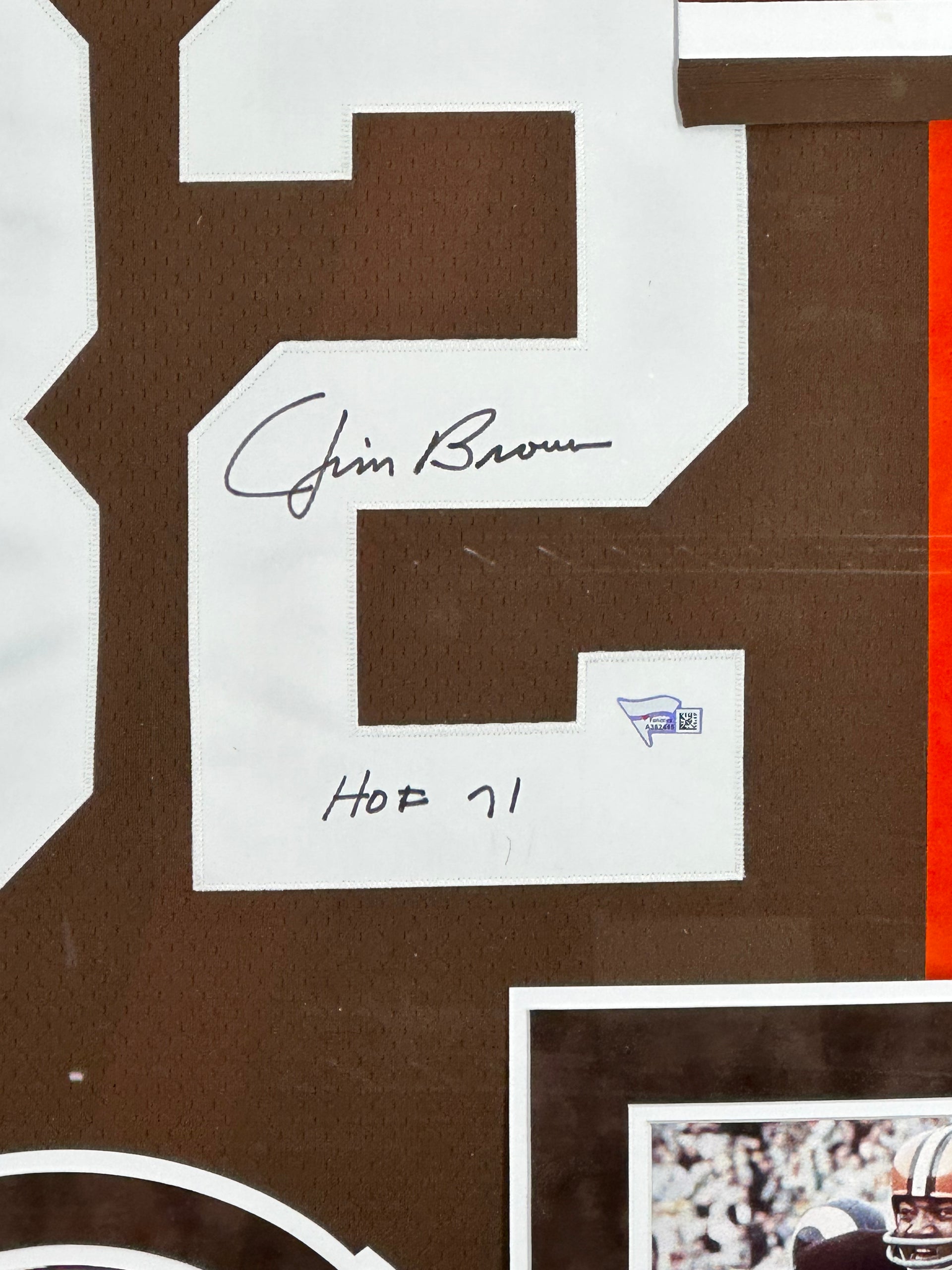 Jim Brown Cleveland Browns Framed Signed Jersey Fanatics With inscription