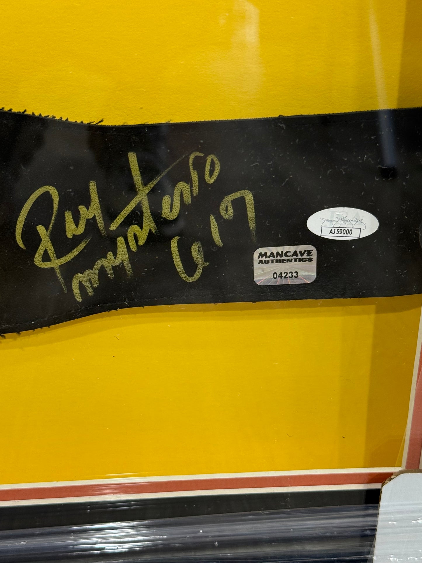 Rey Mysterio signed Toy Belt Framed WWE JSA