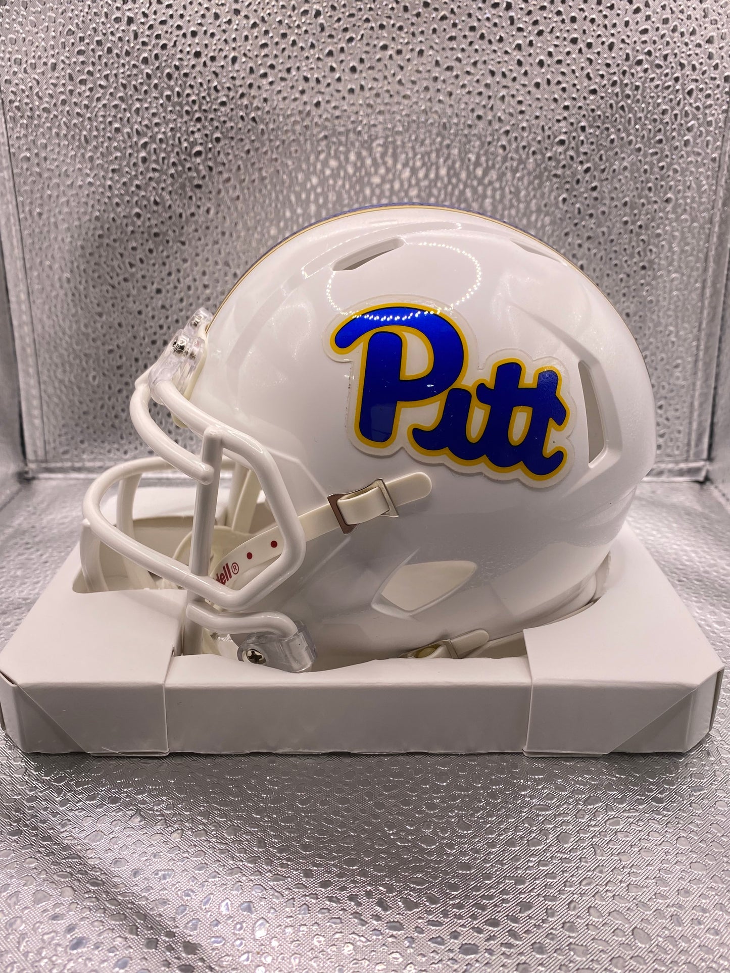 Mason Heintschel Full Name Signed Mini White Speed Pittsburgh Panthers Pitt Helmet JSA