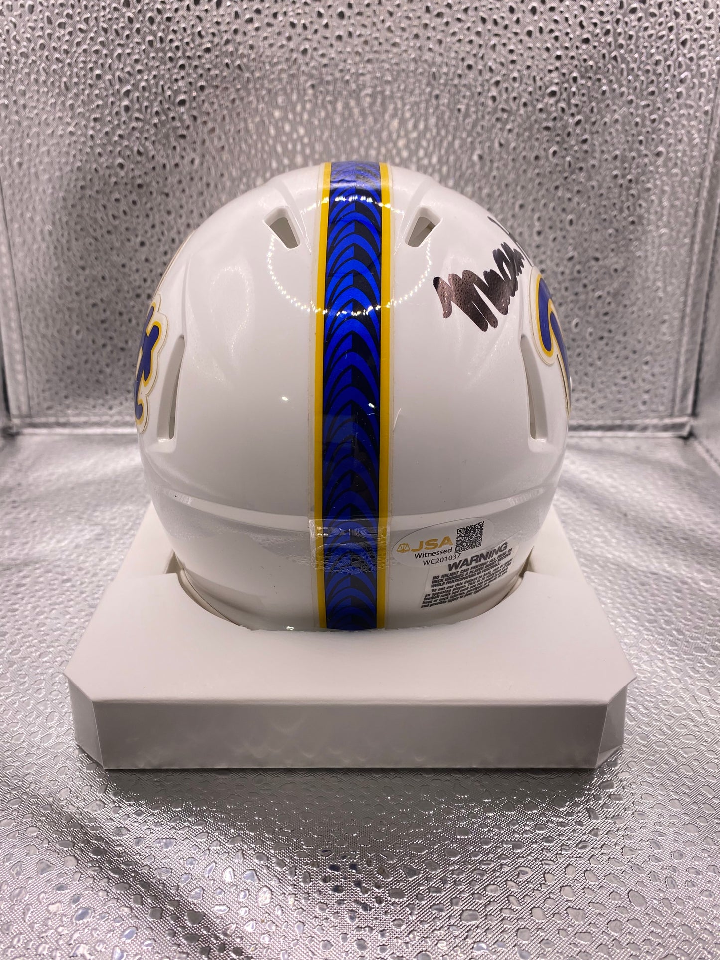 Mason Heintschel Full Name Signed Mini White Speed Pittsburgh Panthers Pitt Helmet JSA