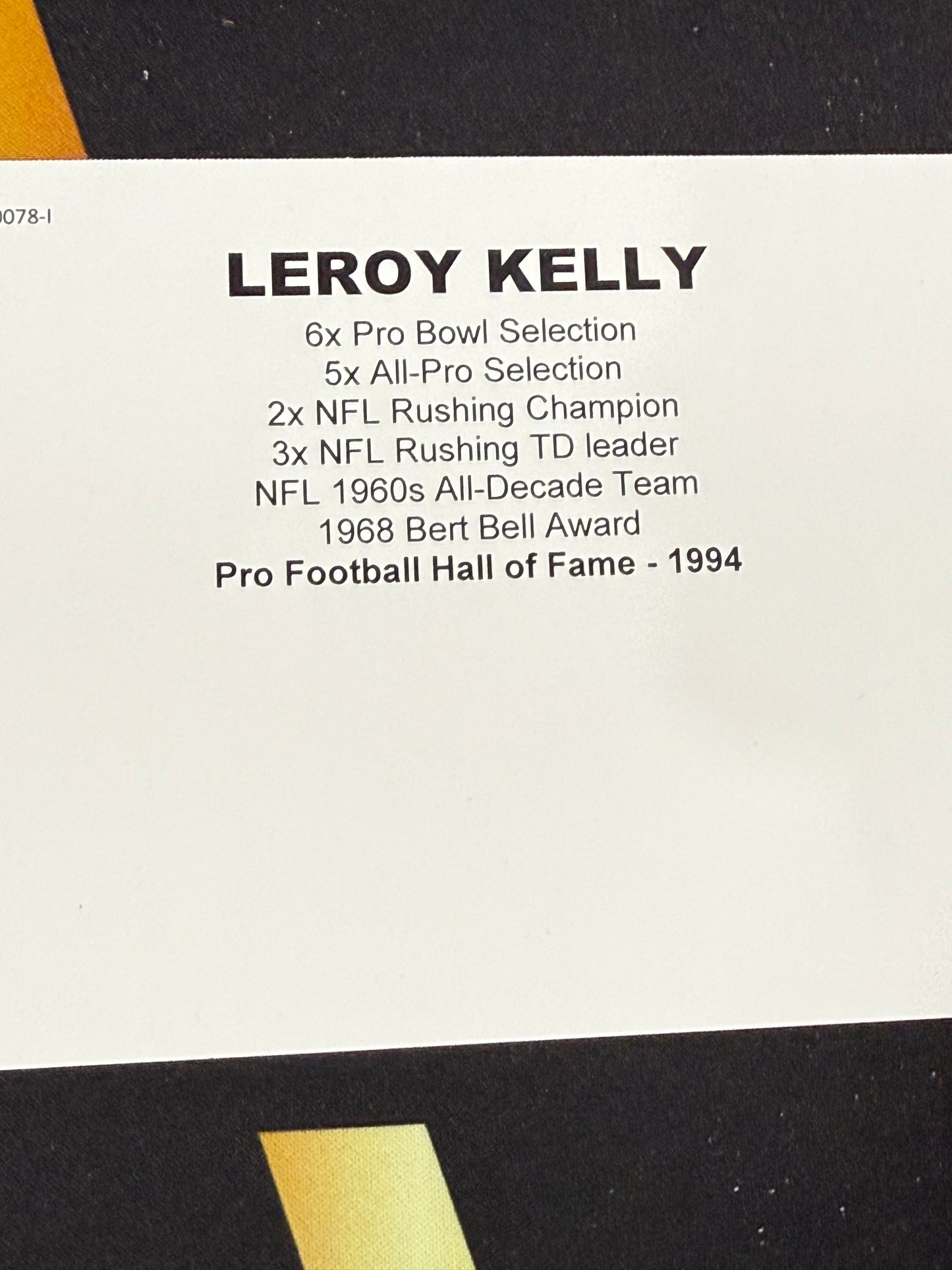 Leroy Kelly Auto Gem Mint 10 PSA DNA Signed Goal Line Art Card