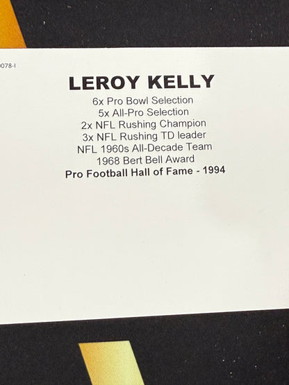 Leroy Kelly Auto Gem Mint 10 PSA DNA Signed Goal Line Art Card