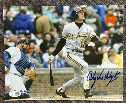 Andy Van Slyke Signed Pittsburgh Pirates Baseball 8x10 Photo (JSA)