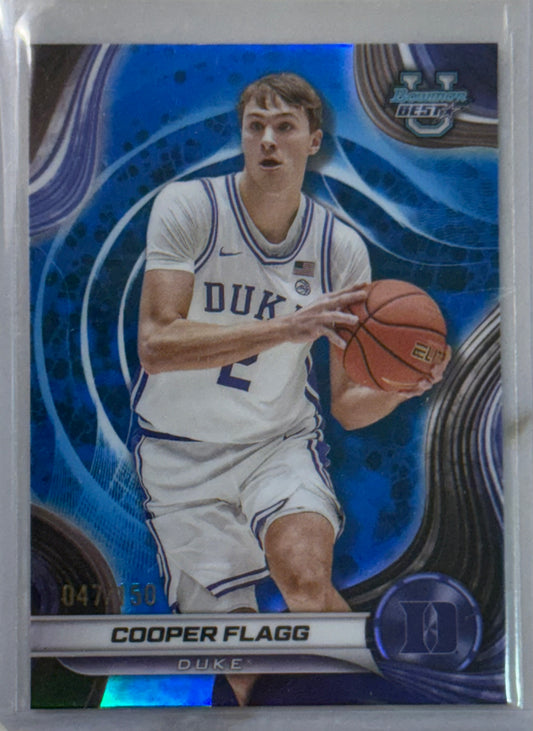2024-25 Bowman's Best U Cooper Flagg Blue /150 #16 Color Match Duke Dallas Mavs