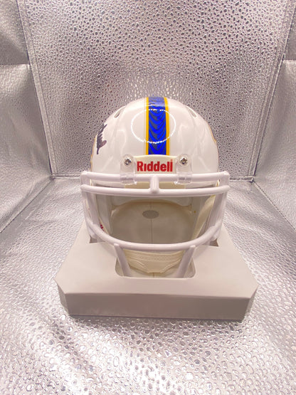 Mason Heintschel Full Name Signed Mini White Speed Pittsburgh Panthers Pitt Helmet JSA