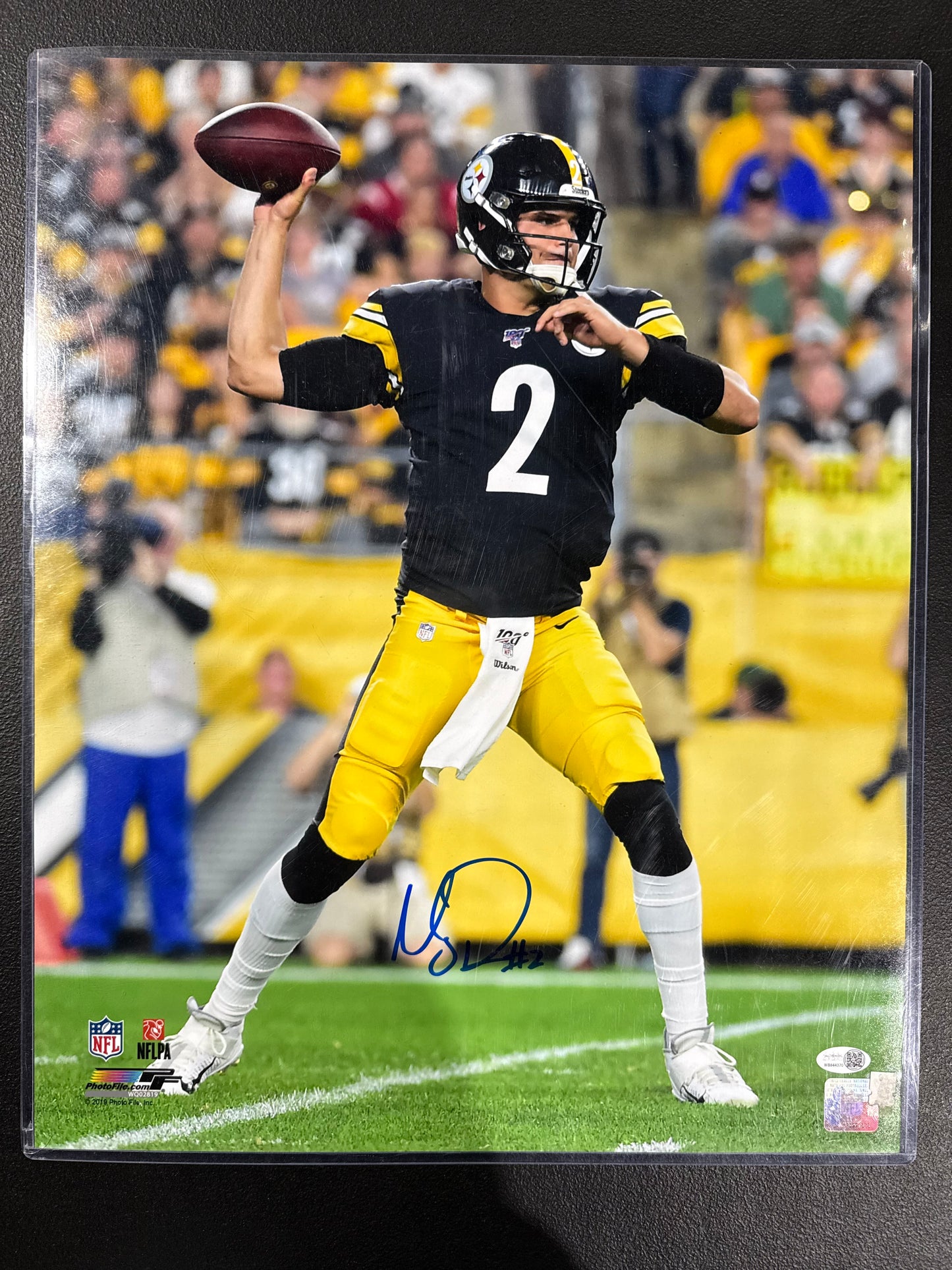 Mason Rudolph Pittsburgh Steelers Signed 16x20 Photo Jsa