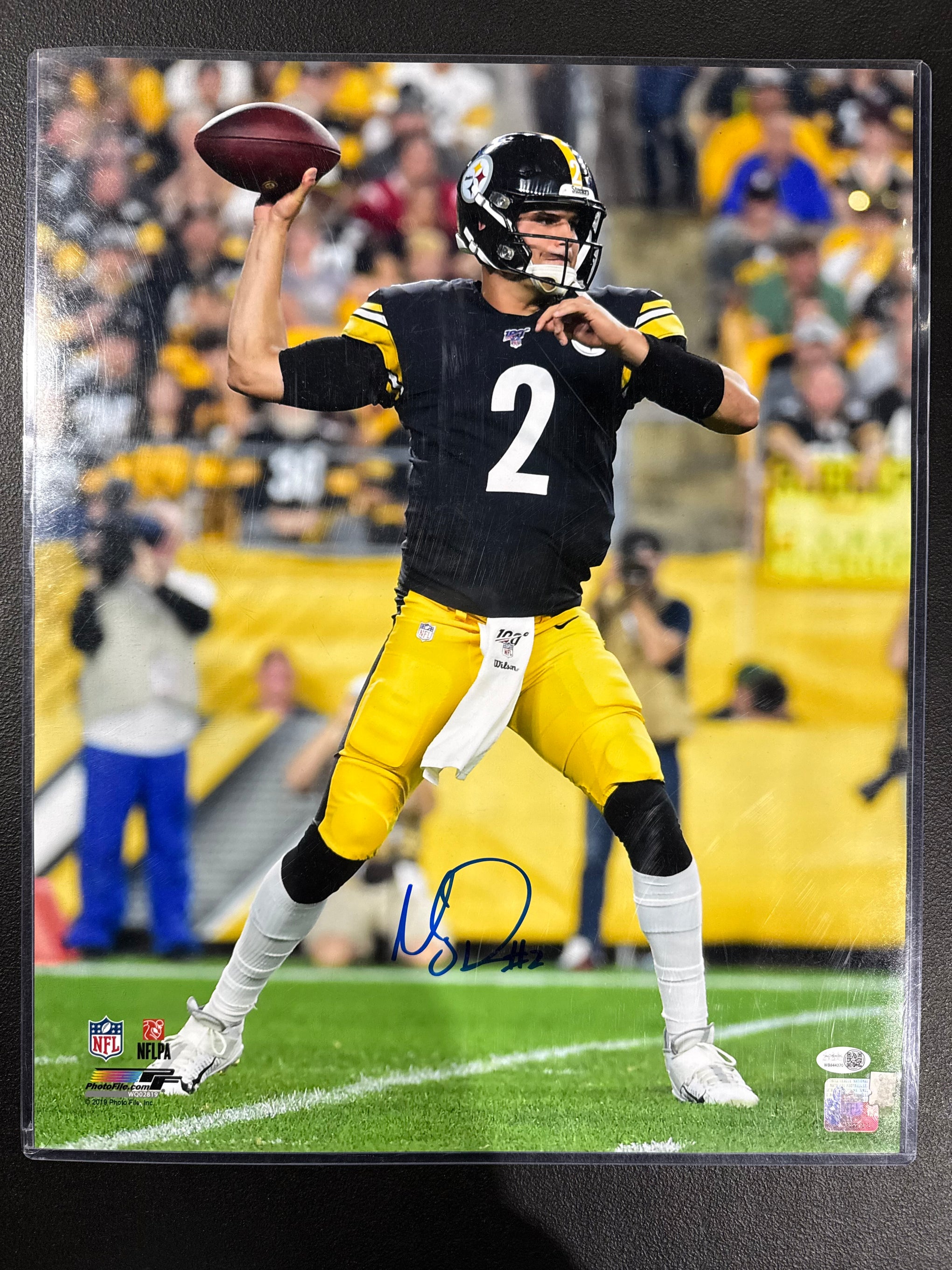 Mason Rudolph Pittsburgh Steelers Signed 16x20 Photo Jsa