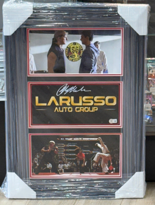Ralph Macchio Signed Framed Cobra Kai Karate Kid License Plate Autograph Beckett
