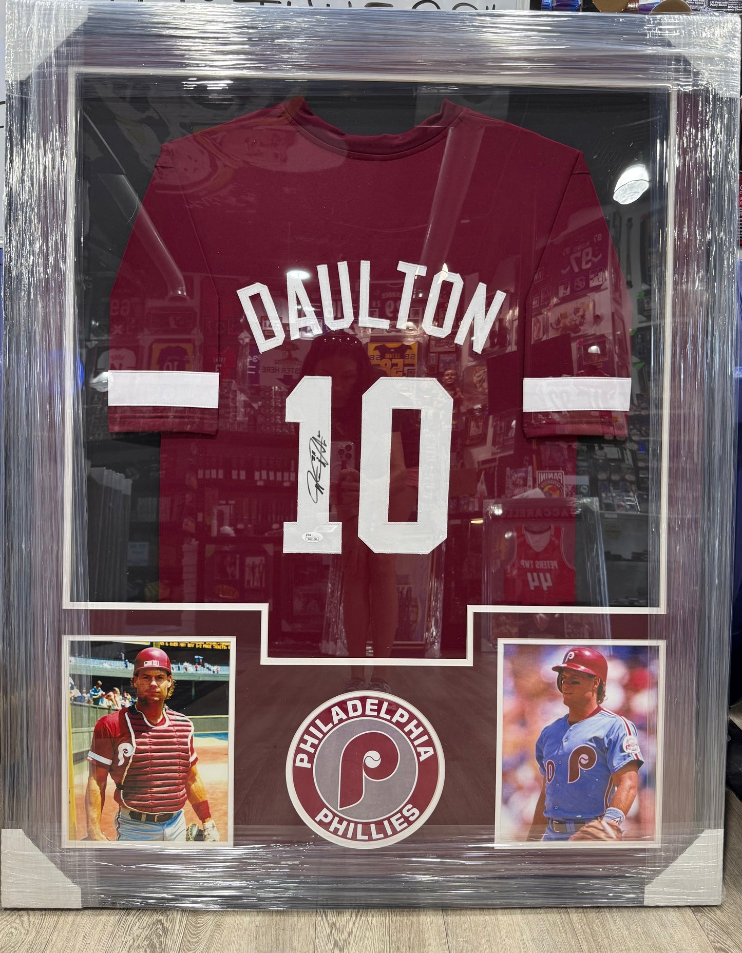 DARREN DAULTON AUTOGRAPHED SIGNED Framed JERSEY JSA Philadelphia Phillies