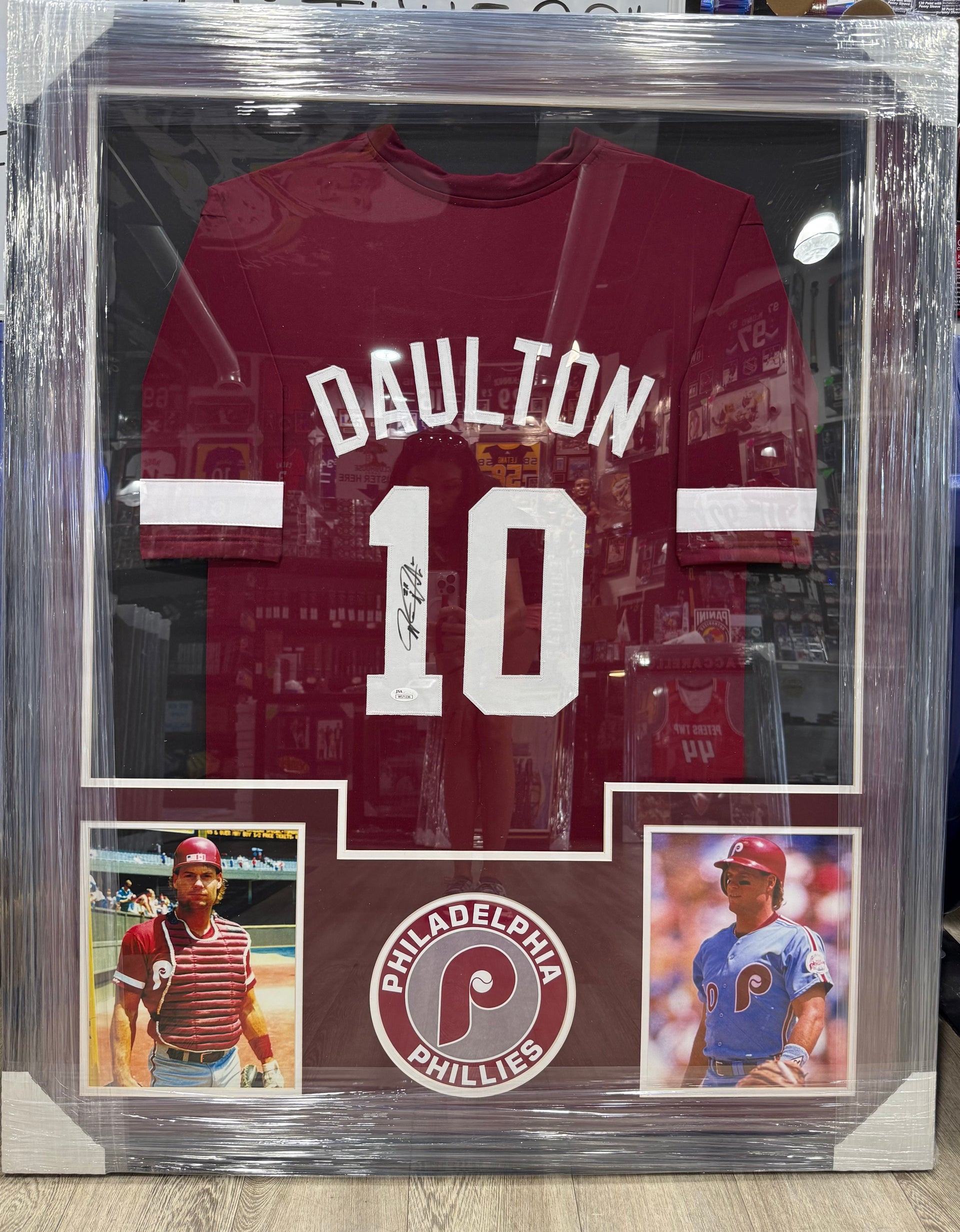 DARREN DAULTON AUTOGRAPHED SIGNED Framed JERSEY JSA Philadelphia Phillies