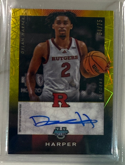 2025 Bowmans Best Dylan Harper Iso Signatures On Card Auto /75 SP RC