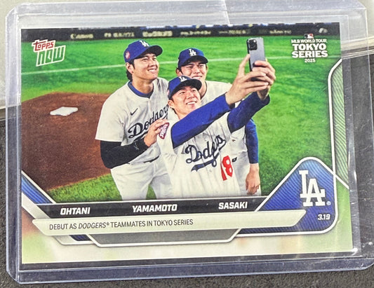 SHOHEI OHTANI / YAMAMOTO / ROKI SASAKI 2025 Topps Now MLB Tokyo Series Dodgers