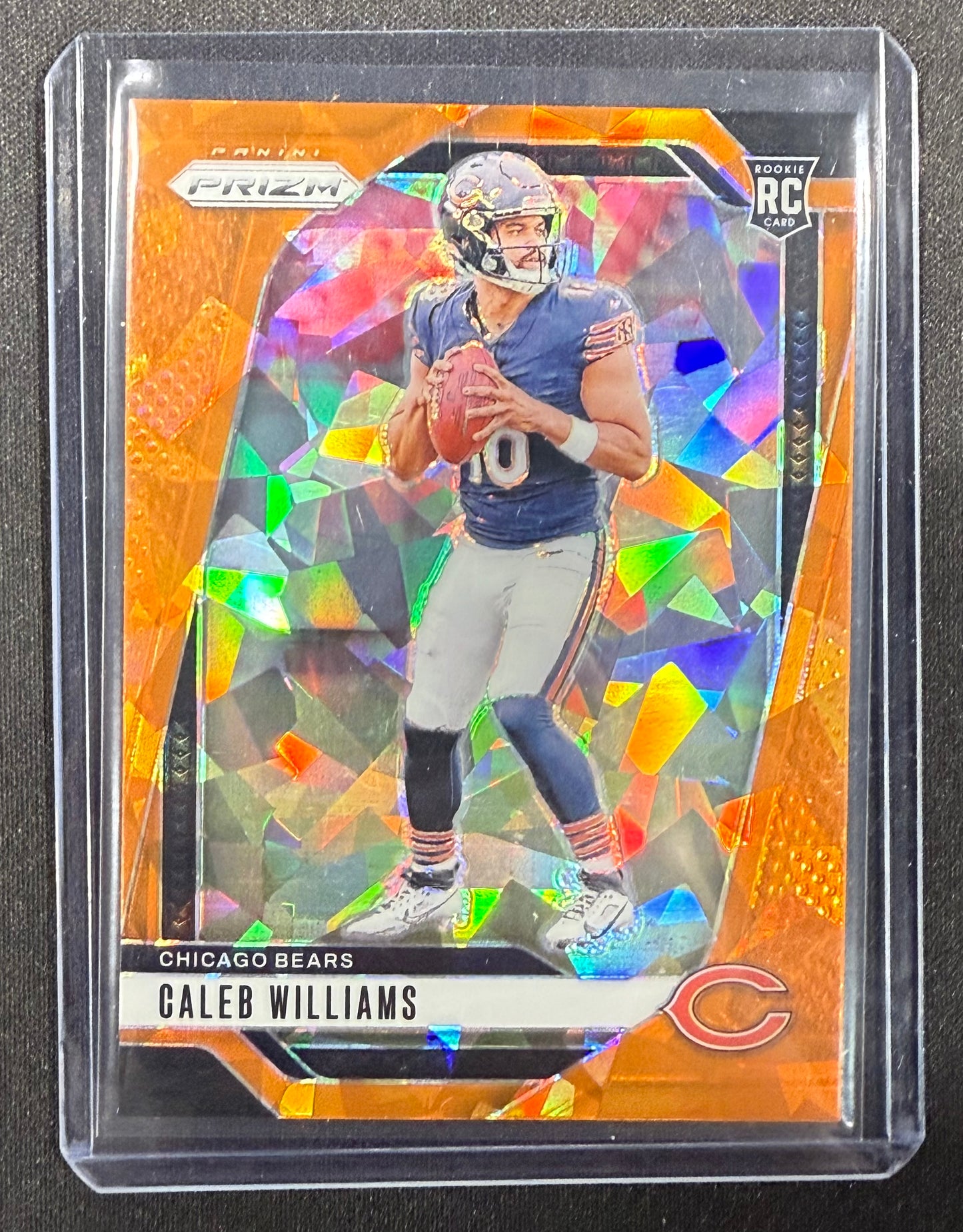 2024 Panini Prizm Caleb Williams Rookie RC Orange Cracked Ice #301