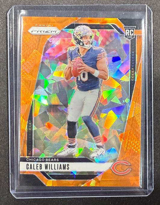 2024 Panini Prizm Caleb Williams Rookie RC Orange Cracked Ice #301