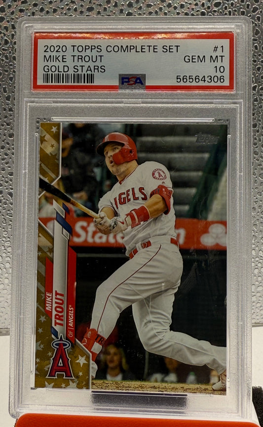 2020 Topps Chrome Refractor #1 Mike Trout PSA 10 Gem Mint Anaheim Angels
