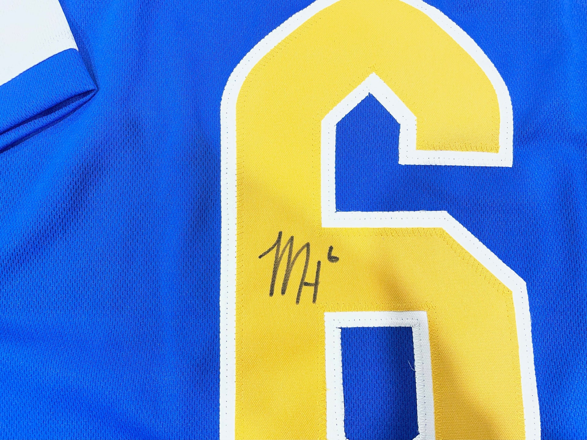 Mason Heintschel Signed White Top Blue Custom Pitt Panthers Jersery JSA Size XL