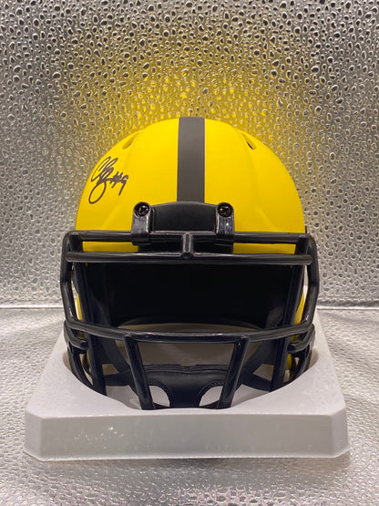 Chris Boswell signed Pittsburgh Steelers Rave Mini Helmet JSA