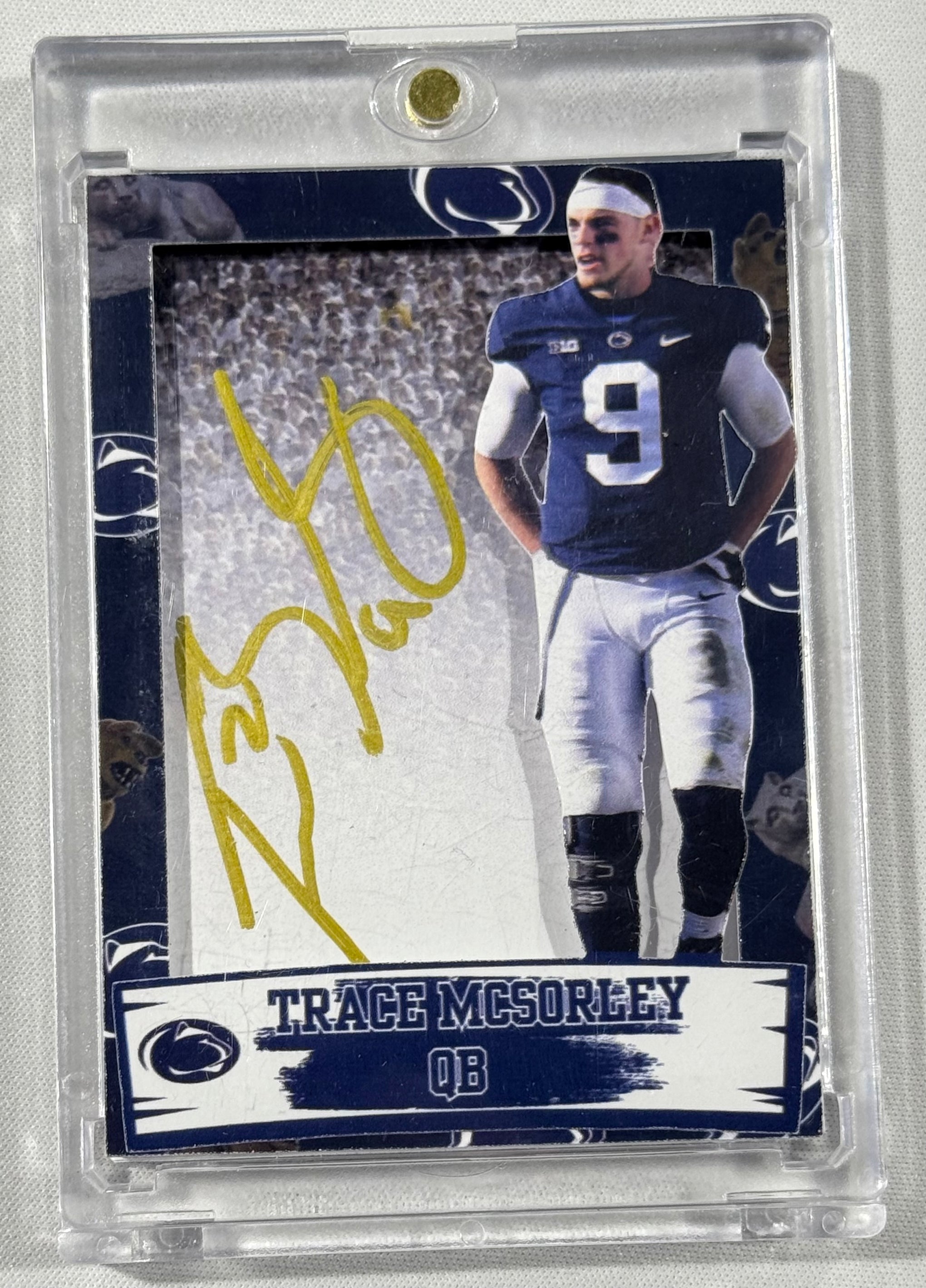 Trace McSorley Signed Custom Card Penn State Hands Back