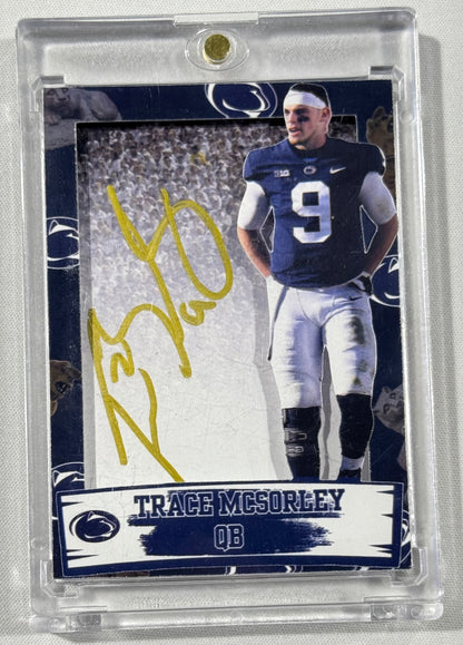 Trace McSorley Signed Custom Card Penn State Hands Back