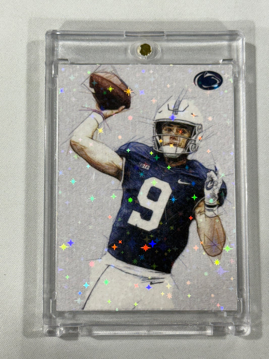 Trace McSorley Signed Custom Card Penn State Hands Back