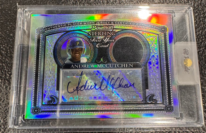 2005 Bowman Sterling Andrew McCutchen Refractor Jersey Auto RC /199 Pirates
