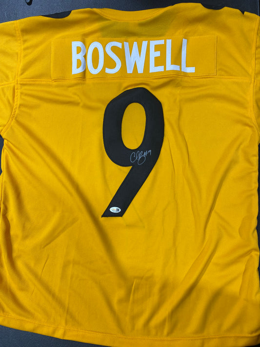 Chris Boswell signed Pittsburgh Steelers Custom Jersey Size Large JSA Authenticated Yellow