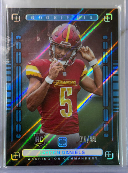 JAYDEN DANIELS 2024 PANINI PHOTOGENIC #14 RARE ROOKIE PIX BLUE /99 Washington