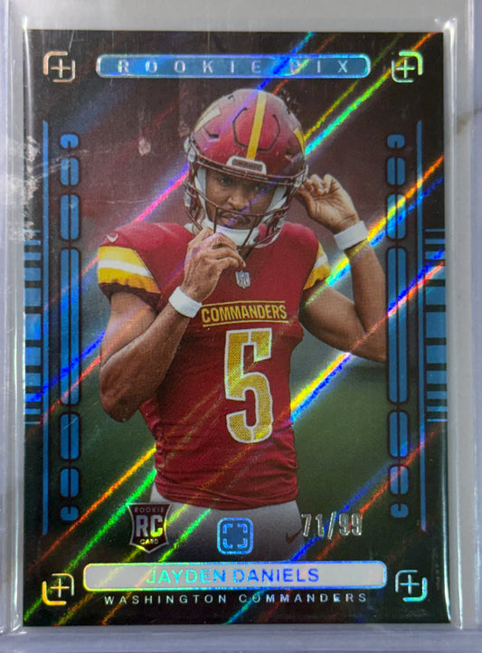 JAYDEN DANIELS 2024 PANINI PHOTOGENIC #14 RARE ROOKIE PIX BLUE /99 Washington