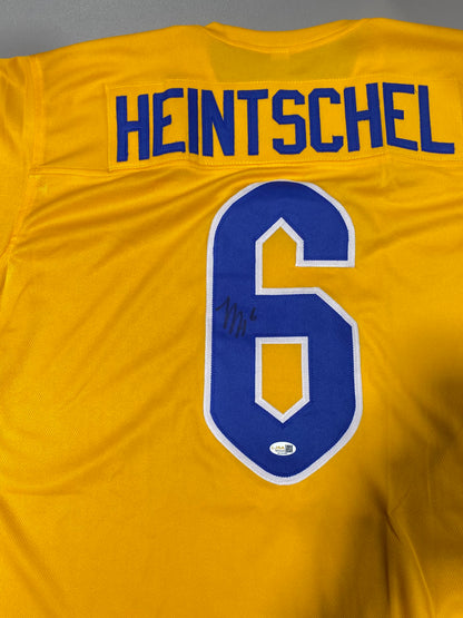Mason Heintschel Signed Yellow Custom Pitt Panthers Jersery JSA Size L